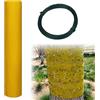 NineSSJLY Anelli adesivi per alberi da frutto 5 m x 25 cm con filo 30 m - Nastro giallo anti-formiche, bruchi, afidi - Protezione per melo, ciliegio e altri alberi