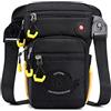 CSSHNL Marsupio da Moto Moda Coscia Goccia Gamba Borsa per Uomo in Vita Confezioni Maschile Moto Moto Bike Ciclismo Viaggio Sport all'aperto Sport Fanny Pack Marsupi Sportivi (Color : Black)