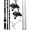 kolpo combo da pesca carpfishing con due canne 3.60 mt 2 sezioni + due mulinelli con dioppia frizione e filo + rod pod