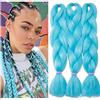 Rich Choices Extension clip capelli veri Hair Extensions Braiding Hair Jumbo Braids Ombre Pezzo di Capelli 3 Piece/ 300g - Azzurro