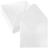 JAGERGREEN 50 Buste Quadrate in Carta Kraft Bianca, 155x155 mm, 120 g/m²
