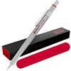 rOtring 600 portamine e custodia in velluto, 0,5 mm, corpo interamente in metallo, impugnatura zigrinata antiscivolo e fusto esagonale
