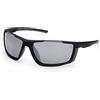 Timberland, Occhiali da sole da uomo polarizzati TB9252, forma Rettangolare, lenti Polarizzate, dallo stile Contemporaneo, colore nero opaco, colore lente fumo