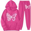 Generico Tuta Felpata Donna Jogging Fitness Completo Maniche Lunghe Felpe Con Cappuccio E Jogging Pantaloni Leggero Curvy Tute Di Abbigliamento Da Casa Taglie Forti Completa Casual Da Stampa