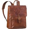 STILORD 'Debbie' Vintage Zaino Pelle Donna Grande Elegante Zainetto Porta PC 15.6 Pollici Ideale per Lavoro Viaggio Tempo Libero Universita - Cuoio Autentico, Colore:cognac-marrone