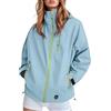 Generico Giacca Antipioggia Donna Trekking Softshell Giacca Leggera Giacche Impermeabili Casual E Ampio Outdoor Giubbotto Viaggio Sportivo Trench Campeggio Softshell (Blue, XXL)