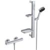 Ideal Standard Ceratherm Alu+ rubinetto doccia esterno con termostatico, BE227SI, Ceratherm Alu+ silver opaco [Rubinetteria Bagno > Rubinetteria Doccia]