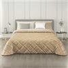 MAXIME MAISON - Trapunta Invernale Matrimoniale 260x260cm in Raso Jacquard, Piumone Matrimoniale Invernale (300gr/mq) Copriletto in Pregiato Raso Jacquard Made in Italy (Wall Beige)