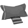 Tex family Lenzuola Matrimoniali Cotone Completo MAXI Design Moderno Time Colore Grigio
