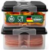 Novaliv 2 contenitori per alimenti grandi con 2 coperchi, impilabili per frigorifero e congelatore, set di contenitori per salumi, formaggi, frutta, verdura, meal-Prep
