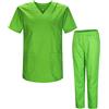 MISEMIYA Uniforms Scrub Unisex Uniformi Mediche Set Sanitari BZ-817-8312, Verde Mela 21, 5XL Adulto
