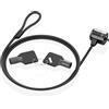 AISENS - ASLK-D40K04-BK - Cavo di Sicurezza con Serratura a Chiave per Computer, Monitor, Portatile 1,5 m