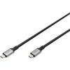 DIGITUS Cavo USB-C - USB4 - 3 m - 20 Gbps - Video 8K 30Hz, 4K 60Hz - 60W Power Delivery 3.1 - Compatibile con Thunderbolt 3 - Nero