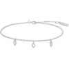 ANIA HAIE Bracciale da donna Melodic Poet Sparkling Triple Station, in argento Sterling con 3 zirconi a forma di goccia, lunghezza 16,5 cm + estensione di 2 cm, confezione regalo inclusa