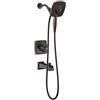 Delta Ashlyn 17 Series - Kit per vasca e doccia, doppia funzione, con 2 pray Touch Clean In2ition 2 in 1, soffione doccia con tubo flessibile, bronzo veneziano T17464-RB-I (valvola non inclusa)