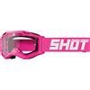 Shot Occhiali da motocross per bambini Shot Rocket Kid 2.0 rosa (plexi trasparente),