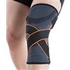 Impact - At Your Corner Ginocchiera Ortopedica Elastica a Compressione - Tutore Ginocchio con Fasce Regolabili per Dolori Articolari, Menisco e Recupero Infortuni - Ideale per Sport e Uso Quotidiano (2 Unità)