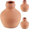 Relaxdays Sfera Irrigazione a Goccia, Set 3 Olle in Ceramica 550 ml, Annaffiare, Irrigatore Automatico Acqua, Terracotta