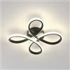 Comely - Plafoniera LED da soffitto a forma di fiore, 30W, 3375LM. Lampada LED nera per diversi ambienti come camera da letto e soggiorno. Luce neutra 4500K. Dia 30cm
