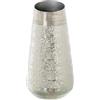 DRW Vaso da pavimento in metallo alluminio in argento Ø21x43 cm