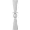 DRW Vaso da pavimento in metallo smaltato in bianco Ø20x98 cm