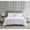 Linen Closet Set completo di lenzuola in percalle di cotone, 4 pezzi, colore: Bianco artico