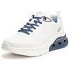 Skechers Bobs Glide Step Arc Waves 2.0-Class Rank Sneaker Uomo, Bianco/Blu Navy, 48.5 EU
