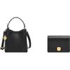 Fossil Donna Jessie Borsa in pelle nera e portafoglio Lennox, Set
