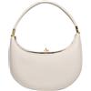Lushandy Borsa a tracolla Luna 4 in 1 da donna, in pelle PU, a mezza luna, pochette Hobo, bianco, 11.0x6.1x3.5 inches
