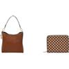 Fossil Donna Jessie Borsa in pelle marrone e portafoglio Logan, Set