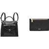 Fossil Donna Parker Borsa in pelle nera e portafoglio Logan, Set