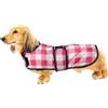 Geyecete Impermeabile Cappotto Cane, Bassotto Invernale Cappotto,Giacca del Cane con fodera in pile calda all'interno,Abbigliamento Regolabile per Cani all'aperto per Miniatura Bassotto-Rosa-L