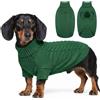 ASENKU Maglione Invernale per Cane Taglia L Medio-Grande, Maglioncino Cani Treccia Collo Alto con Foro Guinzaglio per Bulldog Francese Westie, Maglia Protettiva contro Freddo e Neve