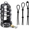 BDSMYEE chastity cage con 3pcs cock rings, Gabbie per Pene in Pelle PU, uomo pene Cock cage male chastity, gabbia di castità per uomo