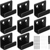 runxsam 8 Pezzi Staffe a U, Ganci a U, Gancio da Muro da Parete per Garage, Ganci da Parete in Acciaio Inox per Piastrelle in Ceramica per Bagno, Cucina, Garage, larghezza Interna 19 mm, Nero