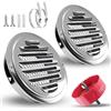 xianzhanEU 2 Pcs Griglia Aerazione, Griglia Ventilazione 100mm, Con Trapano In Metallo E 2 Fascette Stringitubo In Acciaio Inox, Per Kitchen Cabinet Shower Room