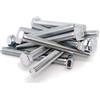 Merriway BH06948 Bulk Hardware-Bulloni a Testa Esagonale in Acciaio Inox 316 A4, Grado Marino, M6 x 25 mm, Confezione da 10, tonalità Argento