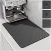 LIMNUO Tappetino per macchina da caffè, tappetino assorbente per piano di lavoro, tappetino assorbente per scolapiatti per bancone della cucina, sotto macchina da caffè (Grigio, 60 x 40 cm)