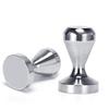 VIA CREMA Pressino Caffè Professionale 53mm Coffee Tamper Macchine Caffè Espresso Acciaio Inox (53 mm) Ergonomico Base Piatta Accesori Bar Alta Qualità