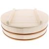 TIKUSAN Hangiri - Vasca per mescolare riso e sushi, in legno, con fascia in polipropilene, con coperchio, realizzata in Giappone, in abete Momi, per sushi, riso, Sushi Oke (27 cm)