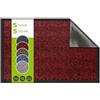 SQUATCH® | Tappeto d'ingresso interno | Zerbino resistente e antiscivolo | assorbe l'acqua e raccoglie lo sporco | facile da pulire | Collezione SPECTRUM (Rosso, 40x60cm)