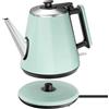 HoJang Bollitore elettrico piccolo da 0,9L, 304, Design retrò verde chiaro, 1360W Ebollizione in 3 min, Funzionamento con un solo pulsante, Spegnimento automatico, Protezione da surriscaldamento a secco