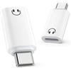 Obcxin Adattatore audio USB C a Lightning, tipo C a adattatore per cuffie Lightning per iPhone 17/16/15 Pad Air/Mini 6 Samsung, qualità audio Hi-Fi, non per carica/trasferimento dati, bianco