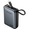 VENTION Mini Power Bank 45 W 20000 mAh con cavo USB-C integrato, PD/PPS, caricabatterie rapido, batterie esterne per cellulare con display a LED per iPhone 16/15/14, Galaxy S25/S24, iPad, laptop