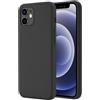 NEW'C Cover per iPhone 12 Mini (5,4 Pulgadas) in custodia silicone ultra sottile nero [Ultra Leggera]