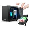 ElectroCookie Mini PC - Custodia per Raspberry Pi 5 con Illuminazione RGB Attiva e Raffreddamento (Nero Opaco)