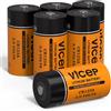 ViCep 6-Pack Batteria CR123A Batterie CR123 3V al litio 1700mAh ad alta capacità per torcia elettrica Sensore di allarme