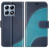 BoxTii Cover per Xiaomi 14T PRO, Custodia in PU Pelle Portafoglio, Magnetica Flip Cover a Libro con Slot per Schede per Xiaomi 14T PRO, Blu