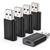 MOSWAG Adattatore da USB C a USB Maschio/Femmina Compatibile con Caricabatterie Mag Safe, Mac, MacBook Pro, Laptop, PC, Computer e Altro