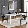 Shally Dogan Tavolo Allungabile da 6 a 8 Posti per Sala da Pranzo e Cucina, Tavolo Estensibile da 120 a 200 cm con Apertura a Scorrimento, Struttura Robusta, Design Moderno Salvaspazio (Bianco Frassinato)